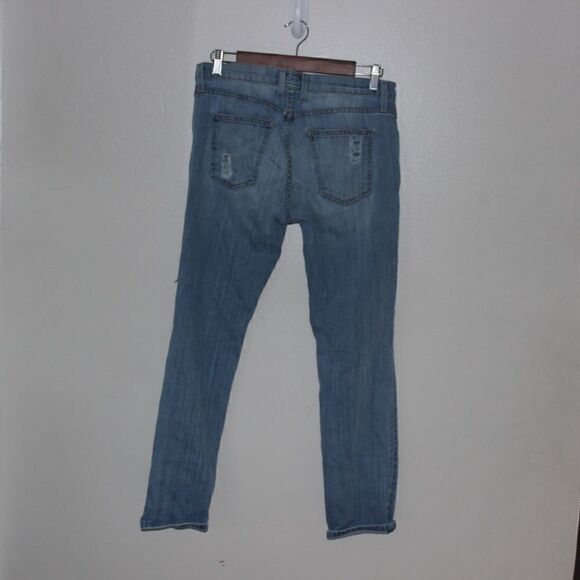 Current Elliott The Fling Ripped Patchwork Slim Boyfriend Jeans Women Size 26 - Picture 6 of 12